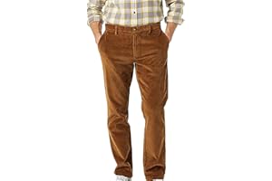 DARRINGLS Pantalon de costume en velours côtelé pour homme - Coupe droite - Pantalon chino baggy large - Pantalon de loisirs - Coupe droite - Pantalon décontracté
