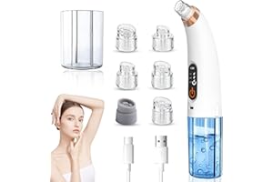 GNTODEBJ Aspirateur Point Noir Extracteur de Comédons Nettoyage des Pores avec 6 Sondes et 3 Modes, Professionnel Extracteur de Point Noir Electrique Tire Nettoyant de Pores Soin Visage