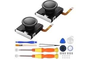 Gulikit Hall Effect Sense Joystick Reemplazo para JoyCon (No Deriva), Joystick Izquierdo/Derecho Joy con Kit de Reparación Accesorios para Switch/Switch OLED/Switch Lite (Color aleatorio-Thumbsticks)