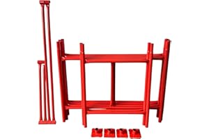 HILL TOP FABRICATIONS CO (1998) LTD - Scaffolding Tower 3.5 Meters (11'6") Working Height 4x2'6 Base Size. Steel & Polyester Powder Coated (PPC) Safety Orange Quality Durable Finish.