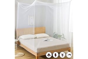 NHYDZSZ Moustiquaire de Lit, Ciel de Lit, Moustiquaire Lit 2 Places, Moustiquaire Universelle, Portable de Voyage Moustiquaire, Moustiquaire en Forme de Carrée à Installation Facile, Prévenir Les Moustiques