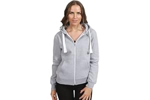 PURPLE HANGER New Zip Up Hoodie Long Sleeve Plain Ladies Hooded Jacket