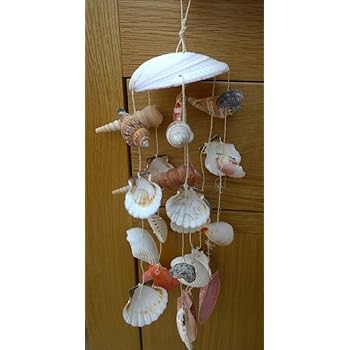 Seashell Windchime Mobile Sea Shell Wind Chimes Nautical Hanging ...
