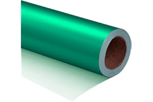 RUSPEPA Carta Da Regalo Verde Metallizzata - Carta Opaca Tinta Unita Perfetta Per Matrimoni, Compleanni, Natale, Baby Shower - 44 cm X 10 m