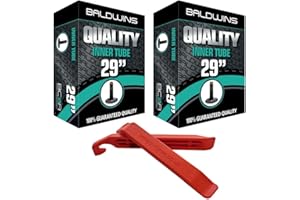 Baldwins Bike Inner Tube 29 x 2.20 to 2.40 Schrader Valve & BALDY'S TYRE LEVER (Pack of 2)