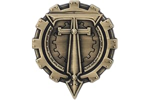 Starforged Collegia Titanica Pin Adeptus Mechanicus Titan Legion przypinka odznaka Warhammer 40000, Stal stopowa, Bez kamieni szlachetnych
