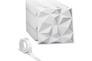 LA CASITA DE AMARA AMARA DECO - 30 unidades Paneles Decorativos Para Pared PVC 3D 30x30cm + Cinta Doble Cara Adhesiva. Revestimiento de Paredes PVC y Decoracion Gaming, Resistentes al Calor y Faciles de Limpiar