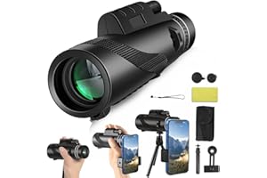 Stickerboy 12X50 HD Monocular Telescope High Power Telescope for Adults Handheld with Smartphone Holder & Tripod - BAK4 Prism & FMC Lens for Bird Watching Hiking Hunting Camping Travelling