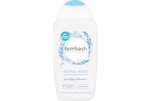 Femfresh Active Intimate Wash, Feminine Hygiene Shower Gel Cleanser, pH Balanced, Soap Free Feminine Wash with Ginseng & Anti