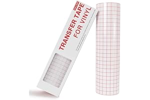 YRYM HT Transferfolie Plotter für Plotterfolie, 30,5cm x 914cm Übertragungsfolie Plotter für Silhouette Cameo, Transferfolie für Partydekoration, Becher, Fenster und Aufkleber