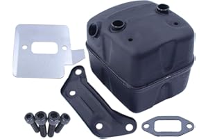Kit de Escape para Husqvarna 372XP 372 390XP 385 362 la Serie Motosierra, ADEFOL Silenciador de Escape + Soporte + Junta + Placa de Refrigeración Piezas Accesorio Repuestos