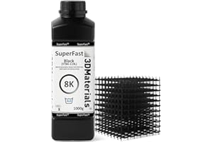 SuperFast 8K 1000g Schwarz 22um Auflösung Wasserabwaschbares Harz, 0,5 Sek. Druck (50 um), hergestellt in Korea von 3DMaterials