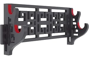 Peiyu Soporte de pared para espada samurái de 2 niveles, soporte de exhibición para Katana Wakizashi y Standard-b