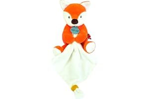 Baby NAT' - Doudou Balthazar Le Renard - Peluche Bébé - Doudou Renard Doux et Facile à Attraper - pour Bébé Garçon ou Fille Dès la Naissance - Compagnon Jour et Nuit - Idée Cadeau - BN6019