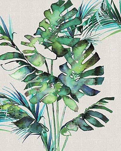 Summer Thornton "Monstera Leaves" Canvas Print, Cotton, Multi-Colour, 3.20 x 40.00 x 50.00 cm