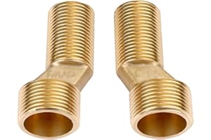 SJQKA Adaptateur coudé de douche – Rallonge coudée en laiton pour tuyau de douche de 1,27 cm à 1,9 cm