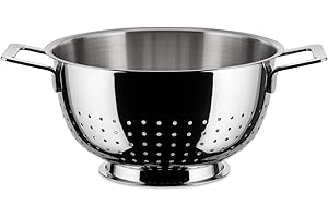 Alessi "POTS & PANS" Standsieb aus Edelstahl, Silber, 5.5 x 29.5 x 7 cm