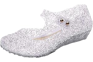 YOUKD Princess Cosplay Scarpe per Ragazza Sandali di Cristallo Scarpe Jelly per Halloween Festa di Compleanno Carnevale