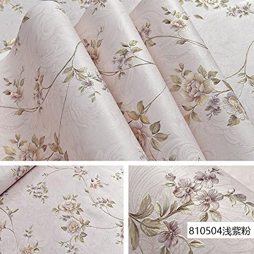 WEGOJK WEGOJK simple European non-woven wallpaper embossing pattern wallpaper 0.53*10m for television background/Bedroom/sofa background/Hotel