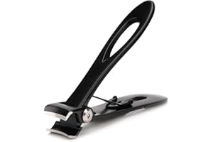 AyeVision Nail Clippers 16mm Wide Large Jaw Opening for Thick Nail Stainless Steel Black Fingernail and Toenail Nipper Cutter Podiatry Trimmer Pedicure Manicure Kit