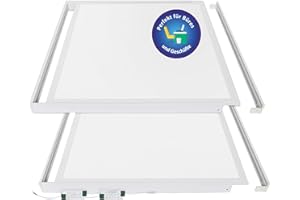 ‎LECOM LECOM 2er Pack LED Panel 62x62 - LED Deckenleuchte Flach CRI 90 3600lm 3000/4000/6000K Deckenlampe Aufbau Quadratisch (Neutralweiß 4000K mit Aufbaurahmen)