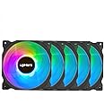 upHere Wireless Rgb Led 120Mm Case Fan,Quiet Edition High Airflow Adjustable Color Led Case Fan For Pc Cases, Cpu Coolers,Radiators System,5-Pack / C8123