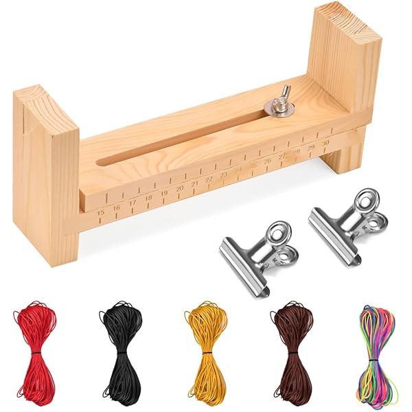 Telaio Per Braccialetti In Legno - Kit Fai Da Te Con 2 Clip, Regolabile - Foto 4