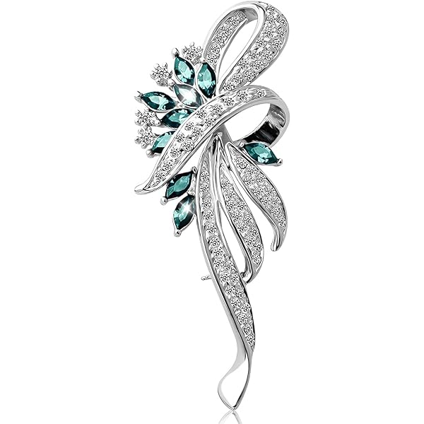 Spilla Girasole Con Strass Cristalli - Rosso/Verde/Viola/Rosa - Gioiello 5x5cm In Zirconia - 4