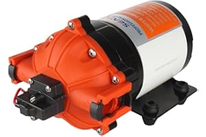 LIGHTEU®, Seaflo DC 12V 26.5LPM 4.2 Bar 53S Autocebante con Bypass Bomba de diafragma de agua a pedido para RV, Yate, Jardín, Camper