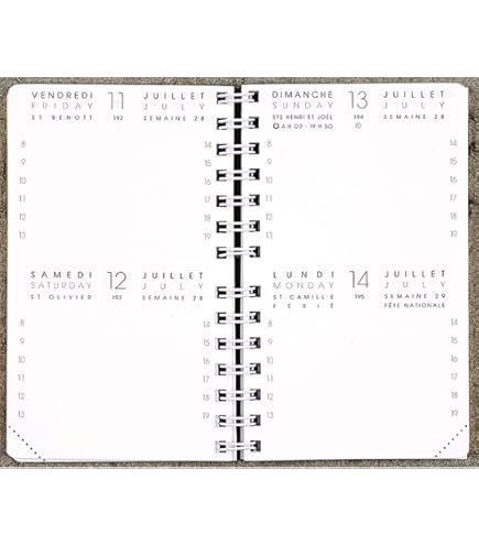 Agenda To Do - Janvier à Décembre 2024 - Similicuir Bleu à Motif