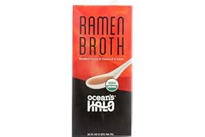 OCEAN'S HALO Ocean’s Halo Ramen Broth - USDA Organic, Excellent Source of Vitamin D & Iodine, Non-GMO, Vegan, Gluten-Free, Sustainably Ocean Farmed Kelp, 946ml