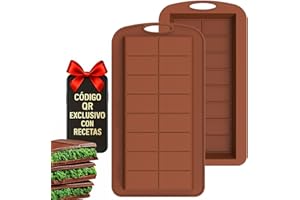 My Royale® - 2 piezas, molde chocolate dubai, moldes para hacer chocolate, de Regalo un QR exclusivo con Recetas Gourmet, moldes reposteria, molde turrón, silicona libre de BPA.