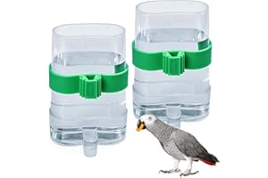 MONSULLY 2 Pcs Bird Cage Water Dispenser,Cage Water Dispenser Bird,Feeder Water Dispenser Automatic,Automatic Bird Feeder,Bird Water Feeder,Bird Water Dispenser,for Small Animals,Parrot,Canaries,Cockatiels