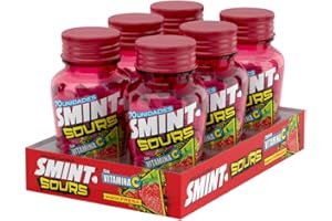 Smint Sours Fresa, Caramelo Comprimido Sin Azúcar - 6 unidades de 49 gr. (Total 294 gr.)