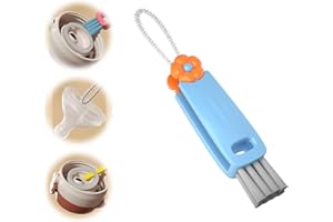 ‎JERPSEN 3-in-1-Becherdeckel-Reinigungsbürste, Flaschendeckelbürste, multifunktionale Spaltreinigungsbürste, Wasserflaschen-Reinigungsbürsten-Set, geeignet für Verschiedene Tassen und Flaschen (Blau)