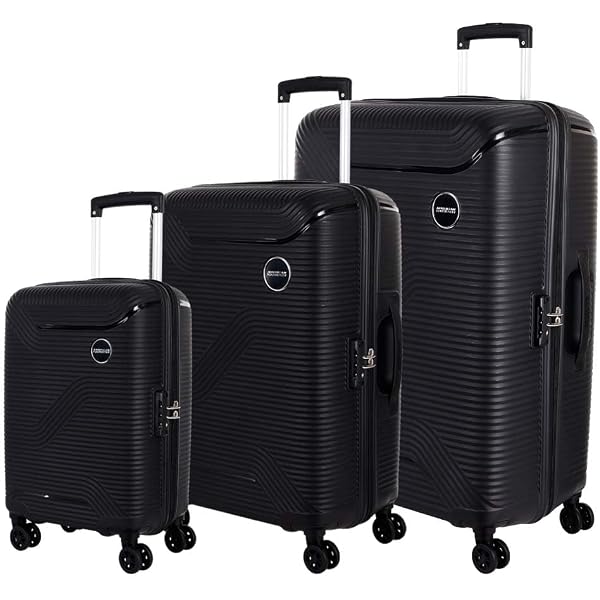 American Tourister Curio (Soundbox) Suitcase, Cabin Size 55 cm / 20 inch, 4 Spinner Wheels, Hard Top, Polypropylene, Black|DuoSaf™ Zipper|TSA 008-3 Years International Warranty: Buy Online at Best Price in UAE