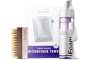 Jason Markk Brosse de nettoyage en kit avec mousse de nettoyage prête à l'emploi - Parfait pour nettoyer le daim et d'autres matériaux