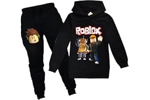 CKCKTZ Ro-blox Game Jungen Hoodies Mädchen Outfits Cartoon Kinder Pullover Sweatshirt Hose 2 Stück Mode Kleidung Sets
