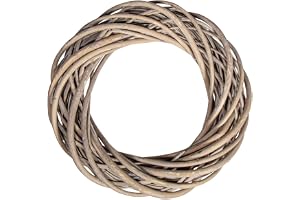 Rayher pilkrans silvergrå torkad, 30 cm ø, höjd 7 cm, dekorativ krans, bordskrans, adventskrans, dörrkrans, krans av grenar, naturkrans, väggkrans, 65393561