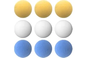 RAYNA GAMES 9 Stück Kickerbälle Profi Kickerbälle für Tischfussball Tischkicker, Leise Kickerbälle Reguläre Größe 36MM Tischfußball,Tabletop Fußball für Tischkicker Spiel