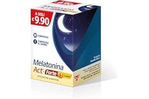 LINEA ACT Melatonina Act + Forte 5 Complex, Integratore Alimentare a Base di Melatonina 1MG + 5 Complex - Confezione da 90 Compresse
