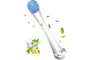 I·B·N G Strumento per la Pulizia del Raschietto per Lingua 2 in 1 con Spazzola in Silicone, 100% Acciaio Inossidabile, Facile da Usare e da Pulire, 1 Piece