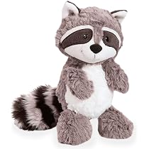 SYTTNUM Plüschtier Waschbär – 28 Cm Kuscheliger Stoff-Waschbär, Weich & Realistisch, Perfekt Zum Spielen & Dekorieren