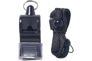 wilcractk Trillerpfeife Sportunterricht Schiedsrichter Pfeife Fussball Trainer, Lautstark und Durchdringend, Schwarz, für Sport, Outdoor und Notfälle