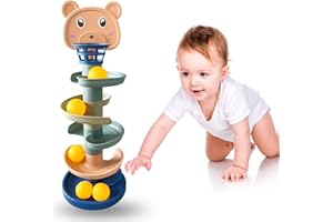 Steemjoey Pista per Biglie Prima Infanzia, Ball Drop, Scivolo Rampa per Palline, Gioco Educativo Ideale Regalo di Compleanno Regalo di Natale per Bambini dai 9 Mesi in su (Colori Casuali)
