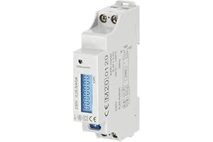 Miratic Compteur Electrique Pour 1 Phase avec Certificat MID Largeur 1 Module 40A montage DIN TH-35mm