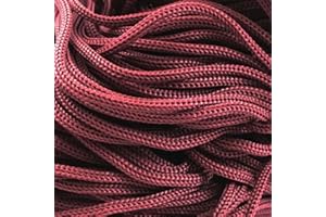 GENERICO CORDINO SWAN BLACK 500 GRAMMI, ASSORTIMENTO ACCESSORI PER BORSE HANDMADE (BORDEAUX)