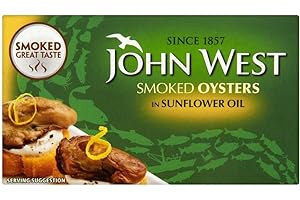 John West huîtres fumées dans l'huile de tournesol (85g) - Paquet de 6