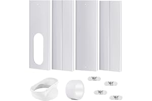 JIANZHENKEJI Sliding Window Seal | Mobile Air Conditioner Replacement PVC Seal Bracket | Multipurpose Window Vent, Suitable for Portable A/C with 5.9"/15cm Air Conditioner Diameter Hoses