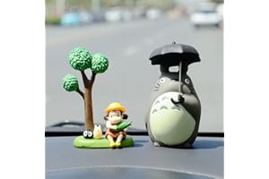 KIPEKE Ornements de Voiture Studio Ghibli Anime Totoro Tableau de Bord Ballon Mei Modèle Action Figure Auto Décoration Intérieure Accessoires Cadeaux